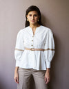 Logus White Top With Sleeve Detail