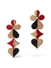Dual Tone drop Earrings