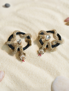 Black snake earrings