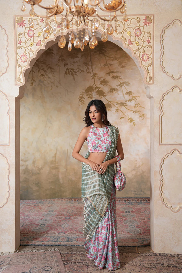 Seher Pearl Tissue Silk Saree