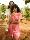 Drawstring Leisure Dress - pink