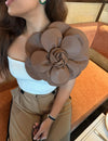 Vegan Leather Rose Brooch