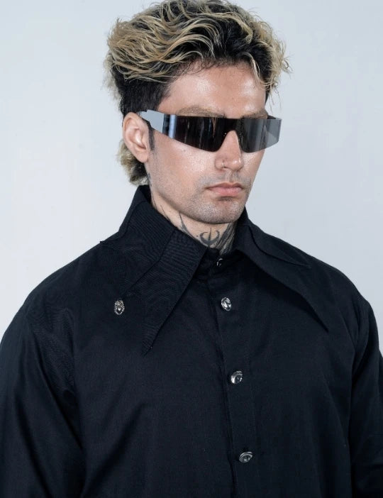 Spider-Web Collar Shirt