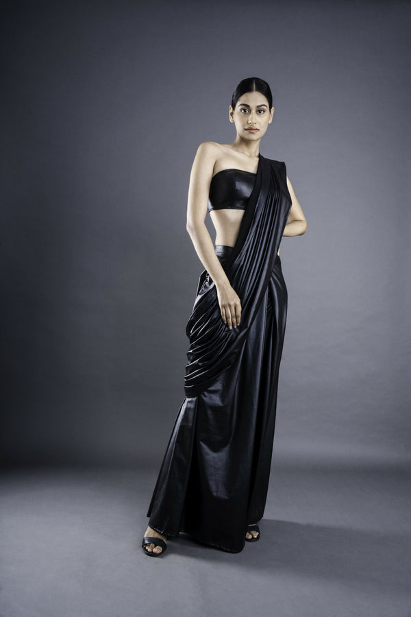 Leatherite Saree