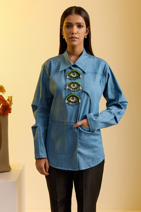 Evil Eye Denim Shirt