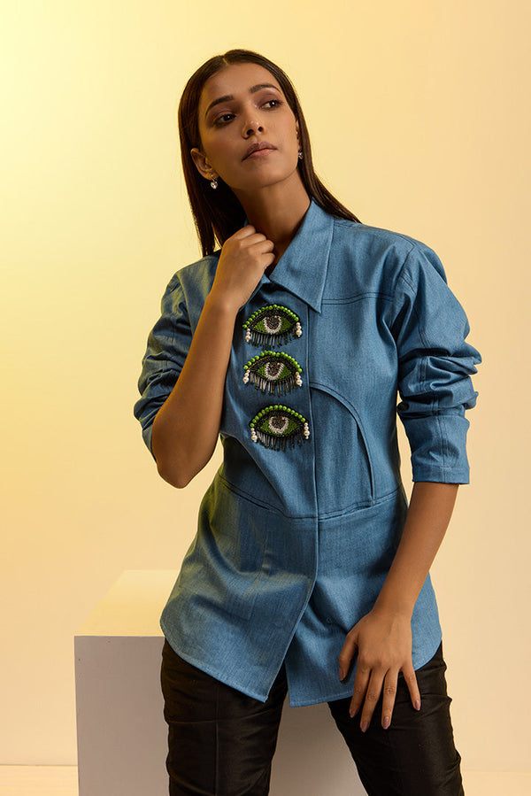 Evil Eye Denim Shirt