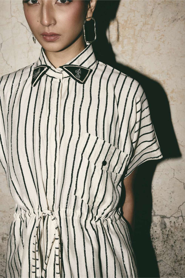 ATBW - AN Stripe Tie Up Shirt Set