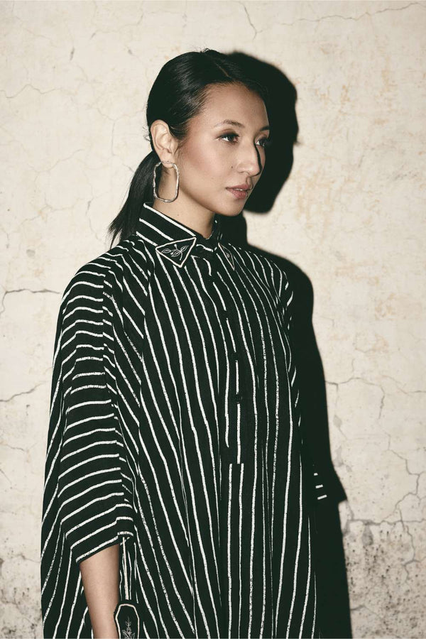 ATBW - AN Stripe Comfort Shirt with Bloom Barrel Pants