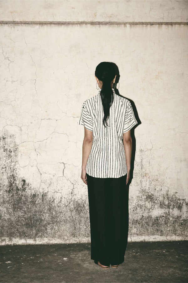 ATBW - AN Stripe Tie Up Shirt Set