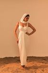 Poe Satin Drape Dress