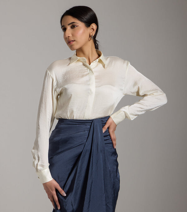 Champagne Satin Shirt