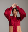 Fireside Sunset Shirred Dress