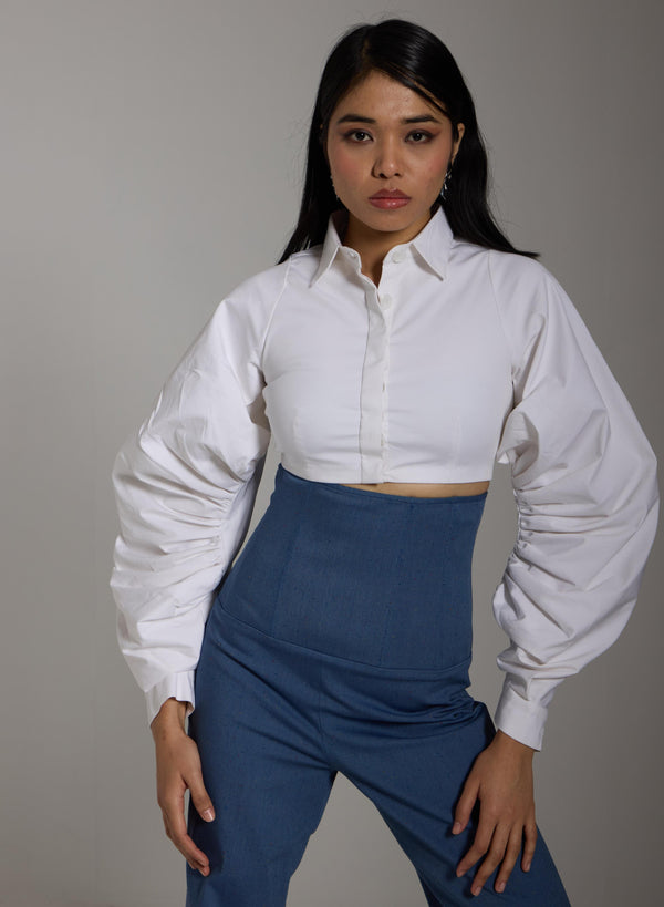 Cloud Cascade Crop-Top