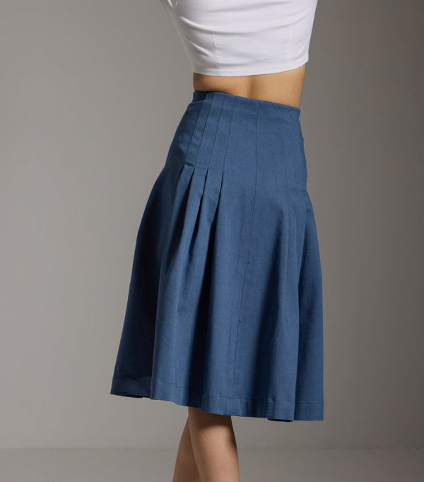Denim Dream Pleated Skirt