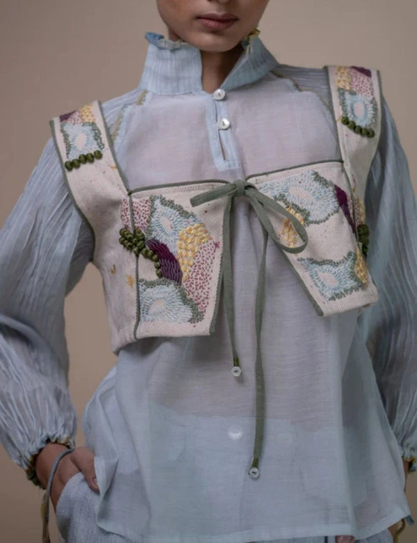 Meadows Reversible Tie-Up Blouse
