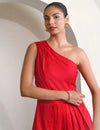 Red One Shoulder Dress