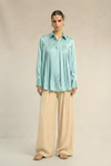 Tropical Breeze Blue Gather Shirt