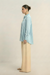 Tropical Breeze Blue Gather Shirt