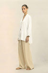 Ivory White Loop Blouse