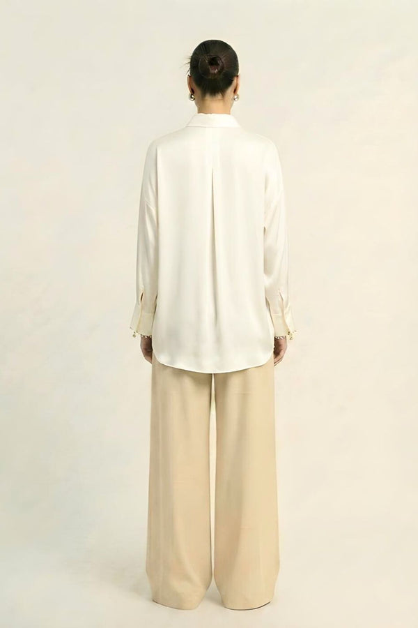 Ivory White Loop Blouse