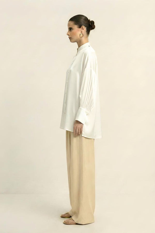 Ivory White Kaftan Blouse