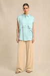 Tropical Breeze Blue Coin Flap Shirt