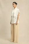 Ivory White Coin Flap Shirt