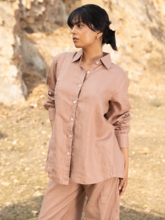 Prose Linear Shirt - Tan