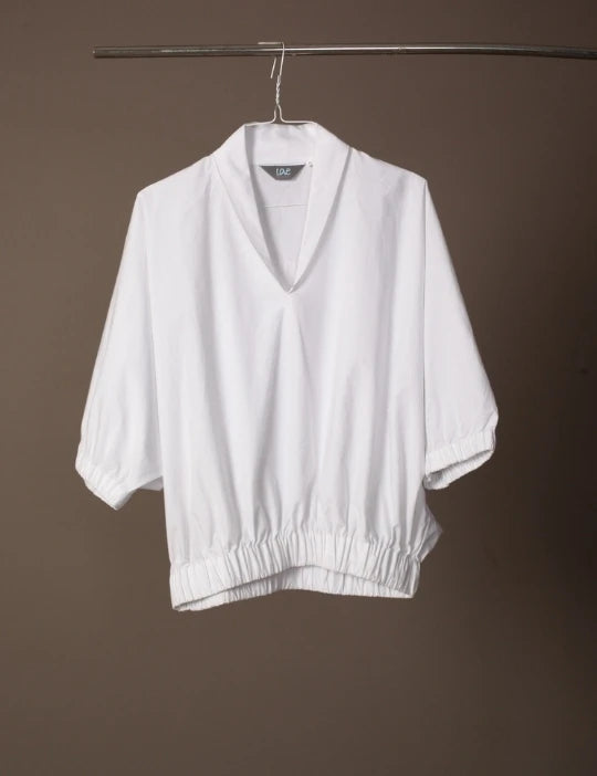 WHITE BATWING TOP