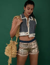 DENIM CROP JACKET