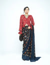 Wild Bloom Saree (Pre-Stitched)
