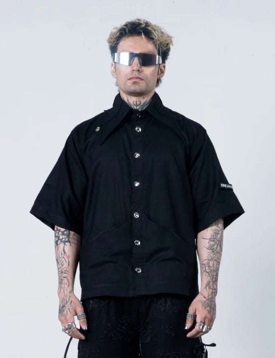 Spider-Web Collar Shirt
