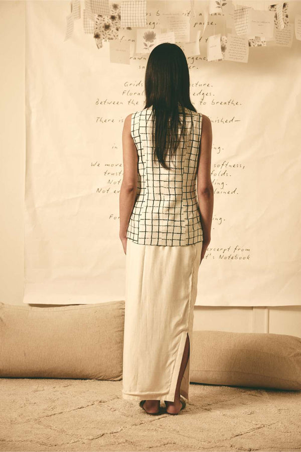 ATBW - AN Reversible Waistcoat with Bloom Pencil Skirt