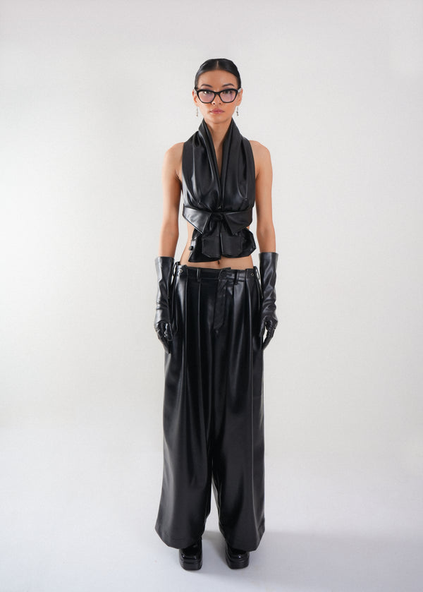Glitch Leather Co-ord Set