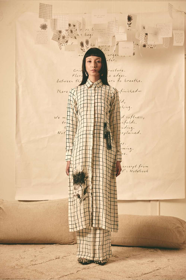 ATBW - AN Bookmark Grid Kurta with Grid Pants