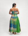 Angelica Multicolor Checks Corset Dress