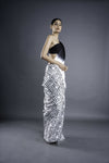 Honeycomb Satin Ombre Saree