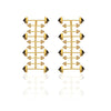 Kensho Earrings- Grey in Gold