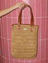 Raffia Zipper Bag