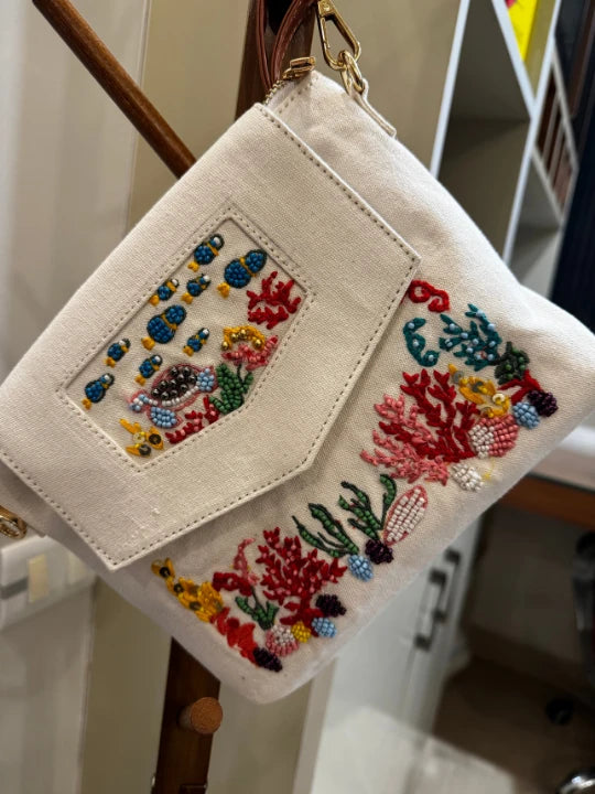 Neerja hand embroidered canvas bag