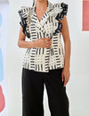 Black and white printed Jacket Co-ord Set