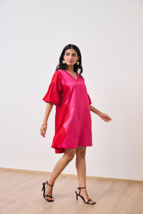 Red & Pink Short Party Dress