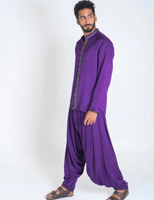 Purple Braid Kurta