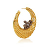 MARELLA HOOP EARRINGS- brown