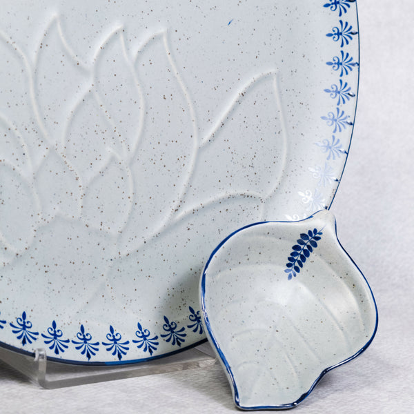 Blue Slate - Round Platter with Dip Bowl