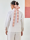White Shirt With Floral Embroidery