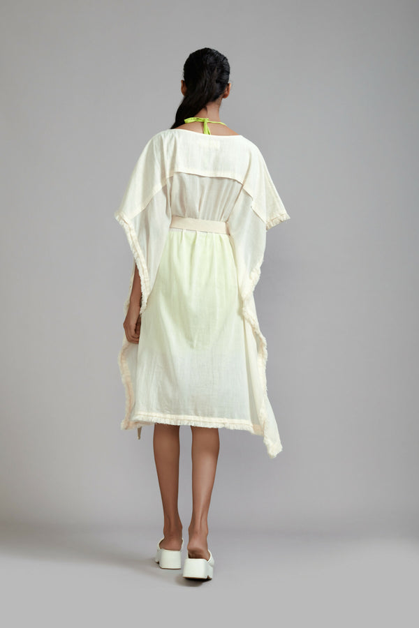 fringed kaftan set - Off White