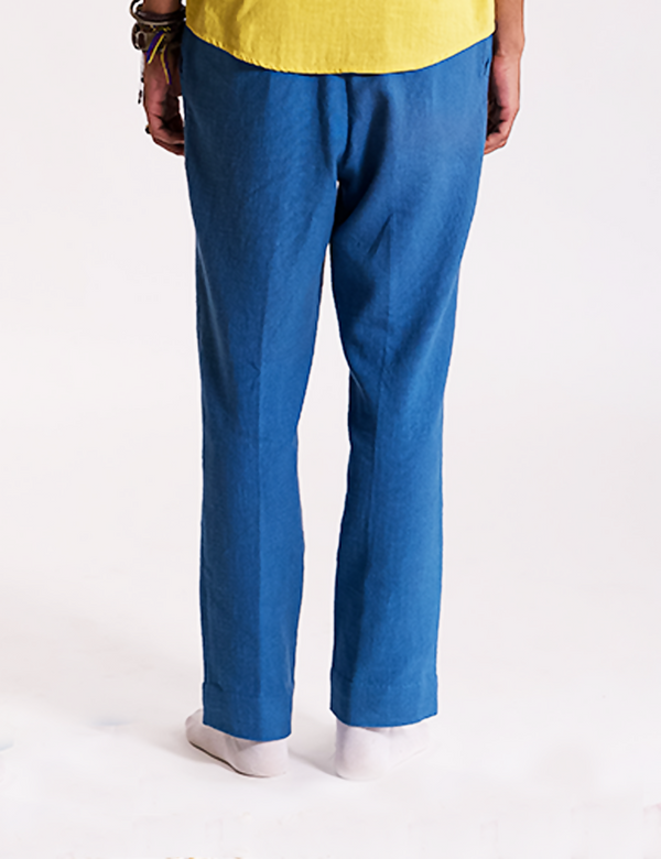 Sagar Embroidered Trouser- Blue