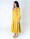 Yellow Maxi Dress - Orange Braids