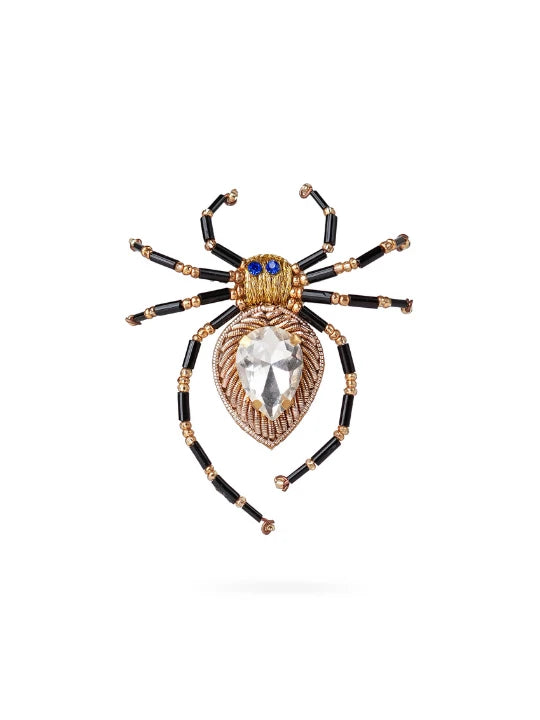 Blue Spider Brooch